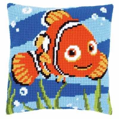 Image of Vervaco Cross Stitch Cushion Nemo, Acrylic, Assorted, 10 x 1 13 cm