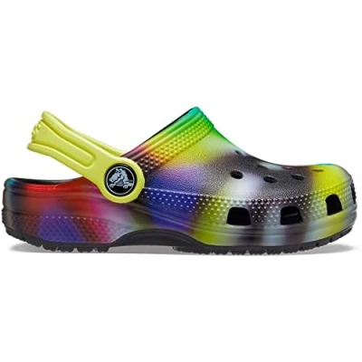 Image of Crocs Toddler Classic Solarized Clog Black/Multi Size 4 UK Child