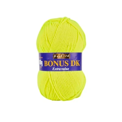 Image of Hayfield Bonus DK Double Knitting Yarn, Neon Yellow (550), 100g by Sirdar