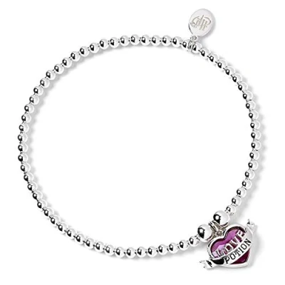 Image of Official Harry Potter Sterling Silver Love Potion charm on Ball Bead Bracelet Embellished with Swarovski® Crystals