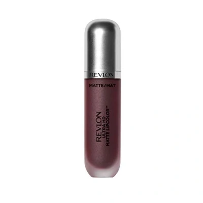 Image of Revlon Ultra HD Matte Lipcolor, Velvety Lightweight Liquid Lipstick in Plum/Berry, Infatuation (675)