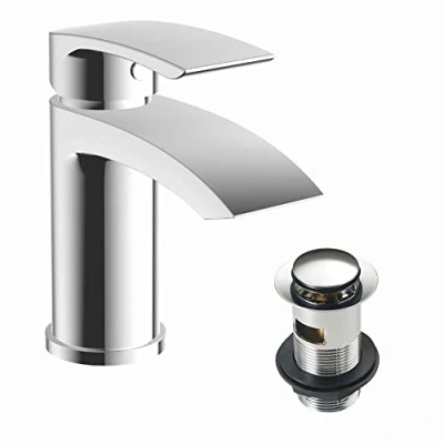 Image of The Home Store Waterfall Modern Cloakroom Basin Mixer Sink Tap Small Chrome Lever Faucet SB07WOW