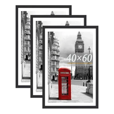 Image of Scholar Tree 3 Pack 40x60 Frame, Black 40x60cm Picture Frames, Wall Hanging Photo Frame
