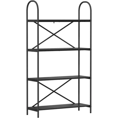 Image of vidaXL Bookshelf Black oak 80 x 30 146 cm Engineered wood