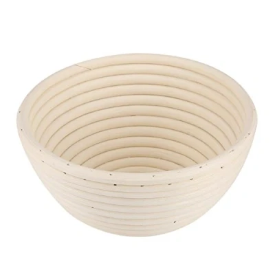 Image of Fdit Banneton Proofing Basket, European Style Handmade Basket Round Shape Bread Rattan Natural Cane Baking Kit(18 * 9Cm)