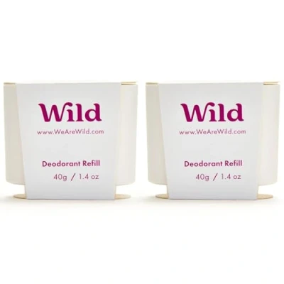 Image of Wild Natural Refillable Deodorant Coconut &amp; Vanilla Refill Duo Pack Vegan Eco Friendly Aluminium Free Long Lasting Protection Ingredients 2 of 40g Refills