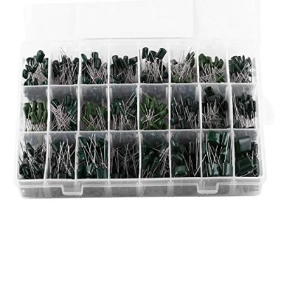 Image of Akozon Capacitors Set 660pcs 24Value Polyester Film Paper 100V Assorted Kit 0.22nF to 470nF PET Capacitor Assortment