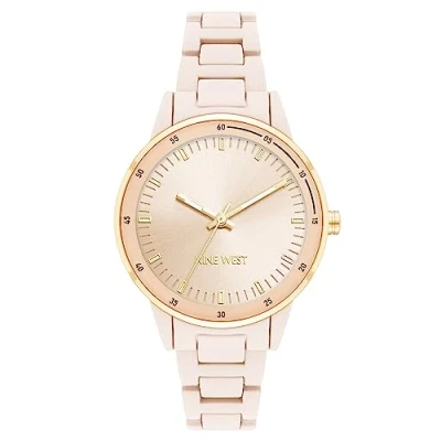 Image of Nine West Women Analog Japanese Quartz Watch with Rubberized Strap NW/2934GPLP