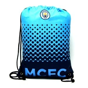 Image of Official Football Merchandise Sports Backpack with Adjustable Drawstring Various Teams, Manchester City FC, 45 x 34cm