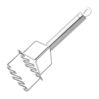 Image of Fackelmann OPAL Double Potato Masher, Food Vegetable Masher &amp; Crusher, Stainless Steel, 28x11x6.5cm, Silver