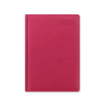 Image of Letts of London Verona A5 day to a page with appointments and planners 2025 diary pink