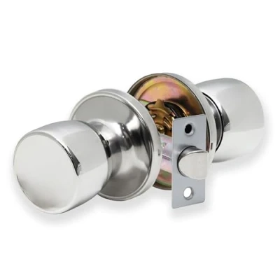 Image of XFORT Tulip Passage Knob Set Polished Chrome, Door for Internal Wooden Doors