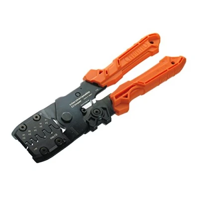 Image of Precision Universal Crimping Tool with Inter Changeable die Plates (Size L) Handy Crimp Tool. Made in Japan. ENGINEER pad 13, Orange
