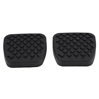 Image of Qiilu Brake Clutch Pedal Pad, Pair of Pad Rubber Cover for Honda Civic Accord CR V Acura 46545 SA5 000