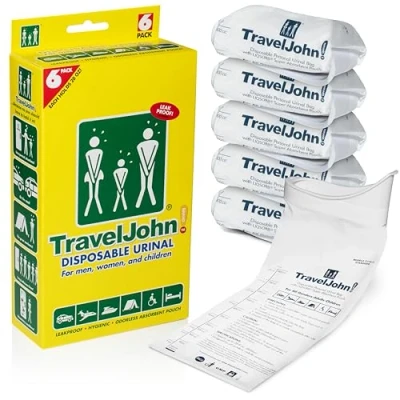 Image of Traveljohn Unisex Disposable Urinal Pack of 6