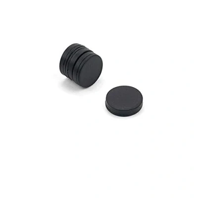 Image of Rubber Coated N42 Neodymium Magnet for Arts, Crafts, Model Making, DIY, Hobbies, Office and Home 15mm dia x 3mm thick 1.8kg Pull Pack of 20