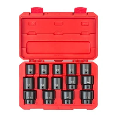 Image of TEKTON 1/2 Inch Drive 6 Point Impact Socket Set, 14 Piece (25 38 mm) SID92325