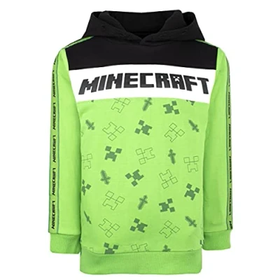 Image of Minecraft Clothes Boys Hoodie 100% Cotton Green Creeper Gifts (7 8 Years)