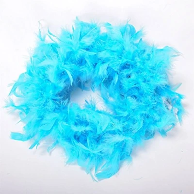 Image of SHATCHI 180cm 60G Thick Hen Night Accessory Fancy Dress Party Flapper Boas 1920&#039;S Burlesque Feathers, Light Blue