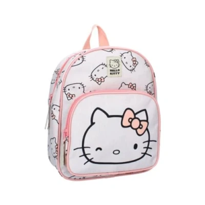 Image of mybagstory Backpack Hello Kitty Grey Child School Primary Kindergarten Nursery Bag Size 29 cm Adjustable straps, Pink, S