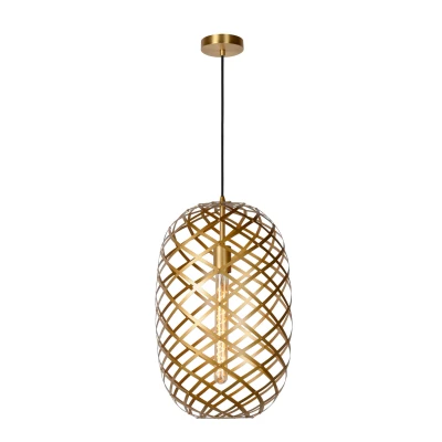 Image of Wolfram Modern Pendant Light Ø 32cm 1xE27 Matt Gold, Brass