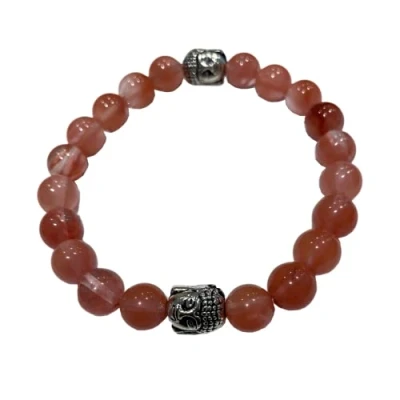 Image of VIE Buddha Bracelet (Cherry Quartz)