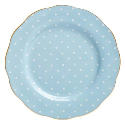 Image of Royal Albert Modern Vintage POLBLU25811 20cm Side Plate, Polka Blue, Fine Bone China