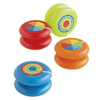 Image of Vibrant Plastic Yo Favors Assorted Colors &amp; Fun Party Goodie Bag Fillers Perfect for Kids Adults 4ct