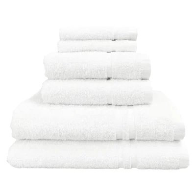 Image of Allure Bath Fashions Hotel Essentials Set of 6 Absorbent Cotton Towels, Supersoft, Machine Washable 450gsm Fully Guaranteed​