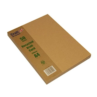Image of Craft UK 2042 A4 Kraft Card Brown (Pack of 50 sheets)