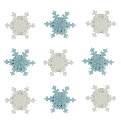 Image of Anniversary House Mini Snowflake Sugarcraft Toppers, SFX168, Blue &amp; White