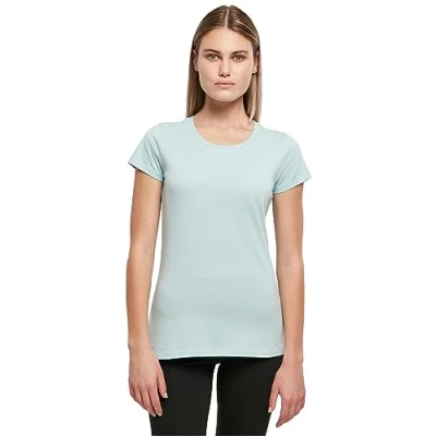 Image of Build Your Brand Women&#039;s Ladies Basic Tee T Shirt, Ocean Blue, XXL
