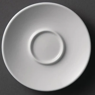 Image of Olympia Whiteware Espresso Saucers 120mm Porcelain White Plate Restaurant 12pc