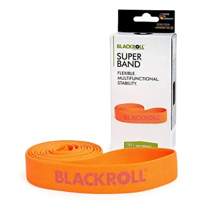 Image of BLACKROLL® Super Band (104 cm), Exercise for Strengthening Muscles, Resistance Made of Skin Friendly Textiles, Washable Fitness Band, Light (3.8 kg), in Germany, Orange
