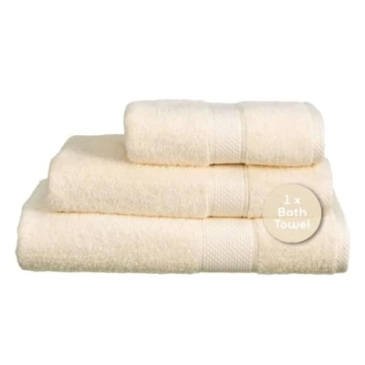 Image of Linens Limited Turkish Cotton Bath Towels, Large Sheet for Shower, Beach and More, Soft Luxurious, Super Absorbent, Machine Washable (Cream)