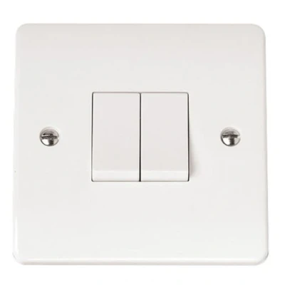 Image of Click Mode 10 AX 2 Gang Way Plate Switch CMA012