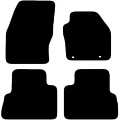 Image of Carsio Carpet Car Mats For Ford C Max 2011 2013 4 Piece Set with 2 Clips Tailored Fit Floor Mat Complete Accessory Black Custom Fitted All Weather, Anti Slip Backing &amp; Grey Trim