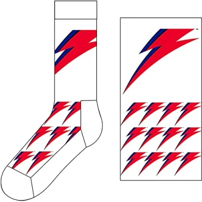 Image of SOCKSHOP Music Collection 1 Pair David Bowie Cotton Socks Flash One Size