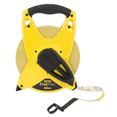 Image of Stanley Fatmax 2 34 824 Fibreglass Tape, Yellow, 60 m/19 mm