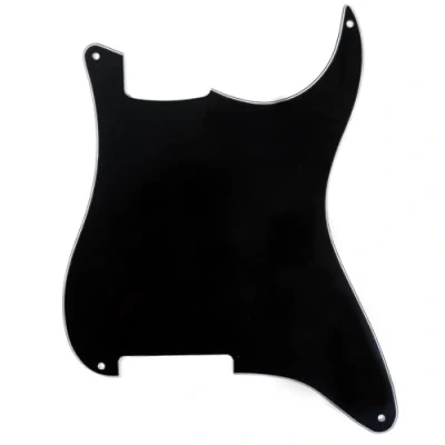 Image of Musiclily 4 Hole Guitar Stratocaster Pickguard Blanks Material for Strat Style Custom, 3Ply Black