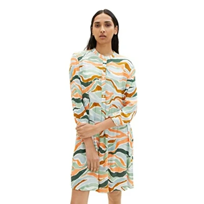 Image of TOM TAILOR Ladie&#039;s 1035862 Dress, 31122 Colorful Wavy Design, 40