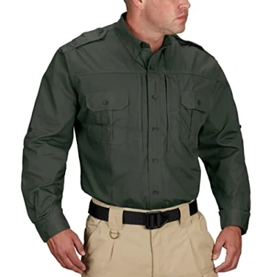 Image of Propper unisex adult F53125 Men&#039;s Long Sleeve Tactical Shirt, Coyote, X Small US