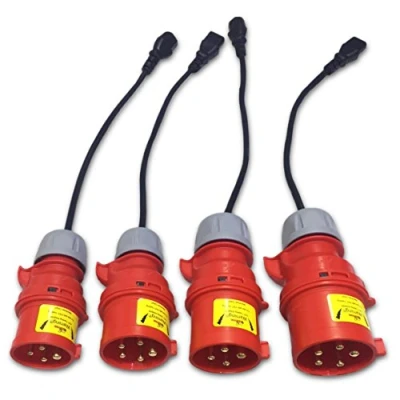 Image of Marten® 415V 16A &amp; 32A 4 Pin 5 Plug Adapter Set for PAT Testing 3 Phase