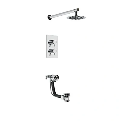 Image of Bristan SHWR PK Complete Prism Recessed Dual Control Pack, Chrome, Shower w/Kit 1