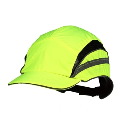 Image of 3M First Base 3 Bump Cap 2021866, Classic, High Visibility, Yellow Reduced Peak, 55mm