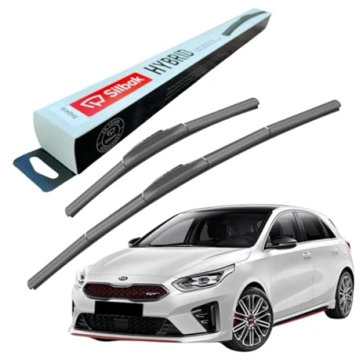 Image of Silbak Windscreen Wipers, fits for KIA CEED (07/2018 ONWARDS) Front Wiper Blades, 650mm/400mm