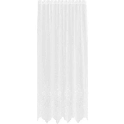 Image of vidaXL Curtains with Floral White 150 x 240 cm Polyester