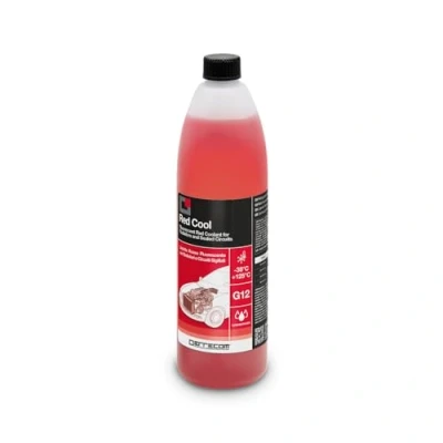 Image of ERRECOM Red Cool, Coolant and Antifreeze Concentrate, Fluorescent Formulation with organic based OAT inhibitor package, G12, 1 Litre