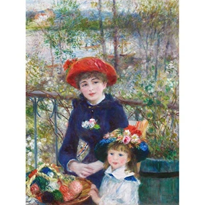 Image of Renoir Two Sisters On Terrace Painting Unframed Wall Art Print Poster Home Decor Premium