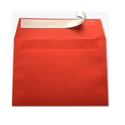 Image of C5 (162x229mm) Coloured Envelopes for A5 Greeting Cards Wedding Invitations &amp; Crafts Pack of 100 (Red Peel Seal)